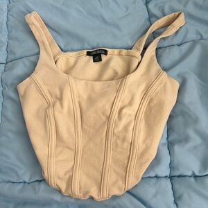 Wild fable tan corset tank top